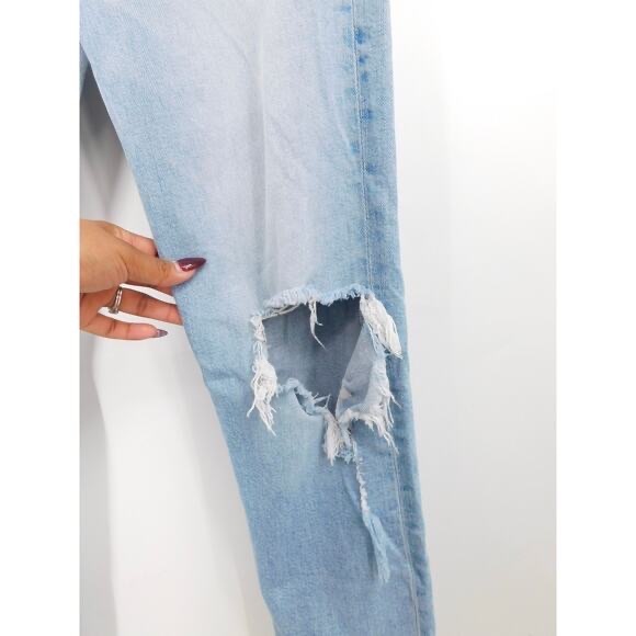 Mother High Waisted Rider Skimp in The Confession Denim Distressed Jeans Size 30 - Picture 4 of 6